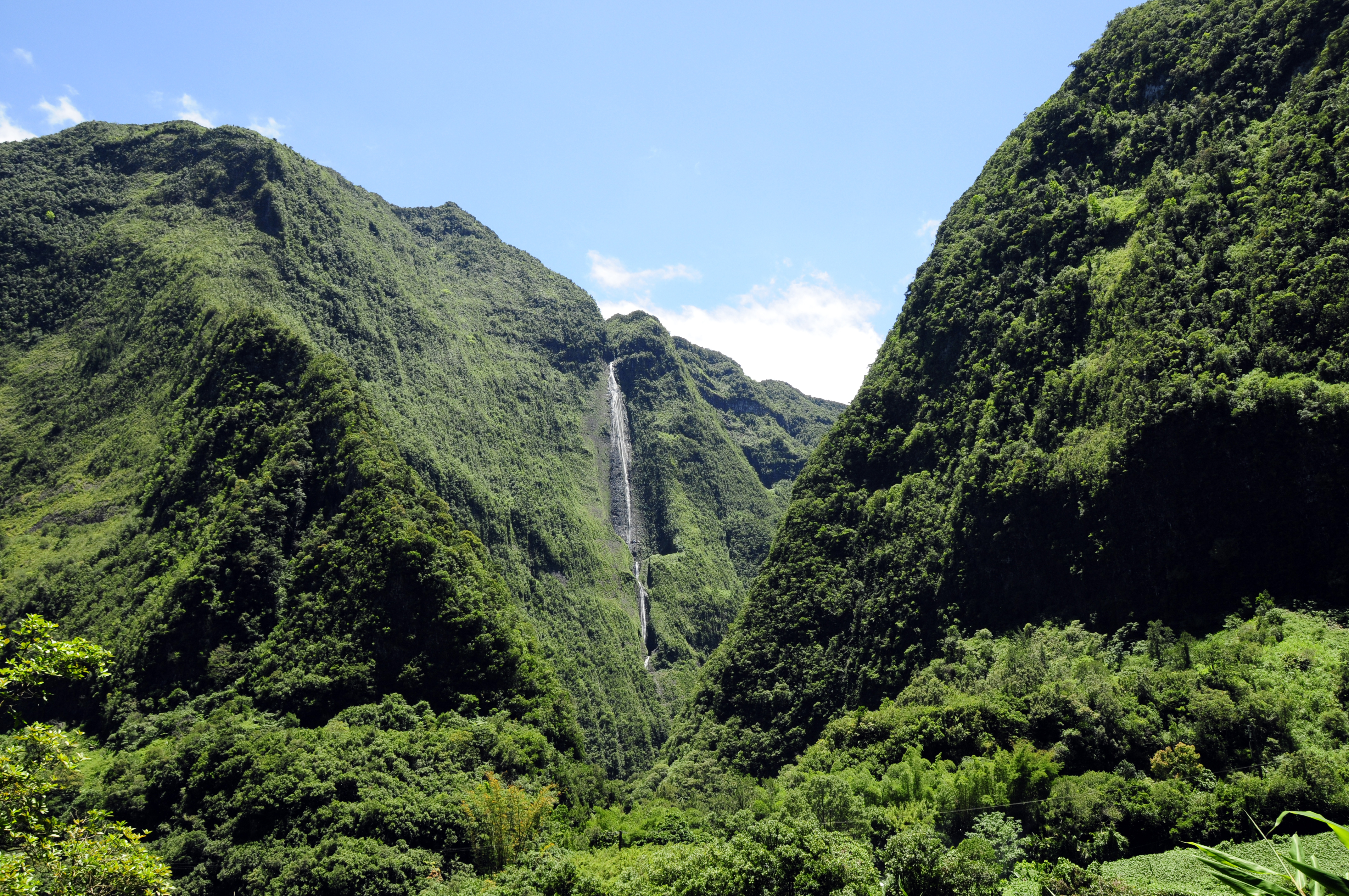 Cascade Blanche in the Cirque du Salazie
